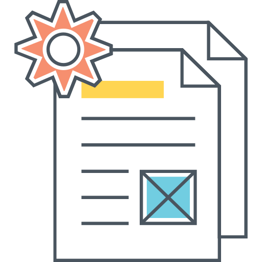 Content, management, document, office document, data, paper, file icon